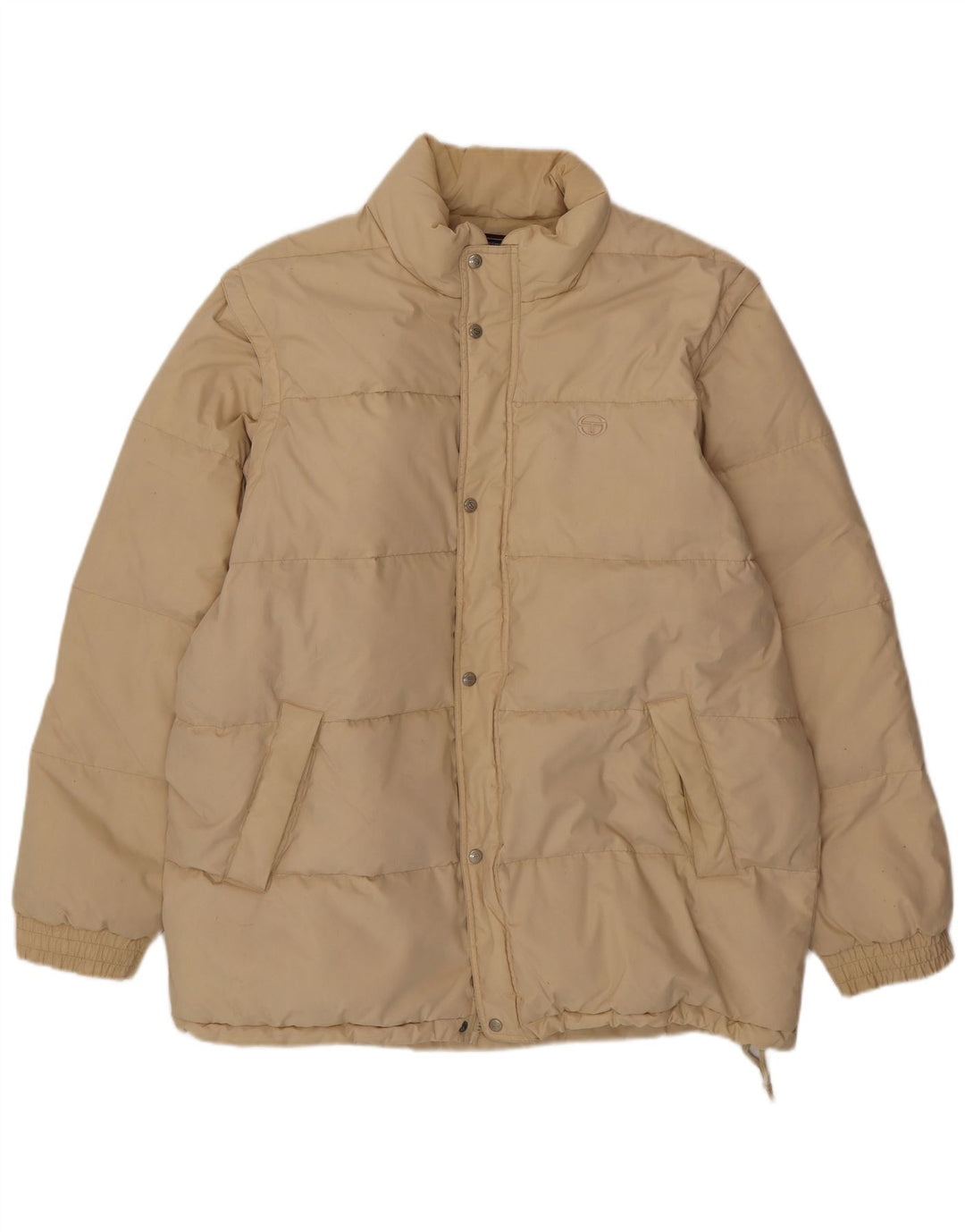 SERGIO TACCHINI Mens Padded Coat UK 44 2XL Beige Polyester