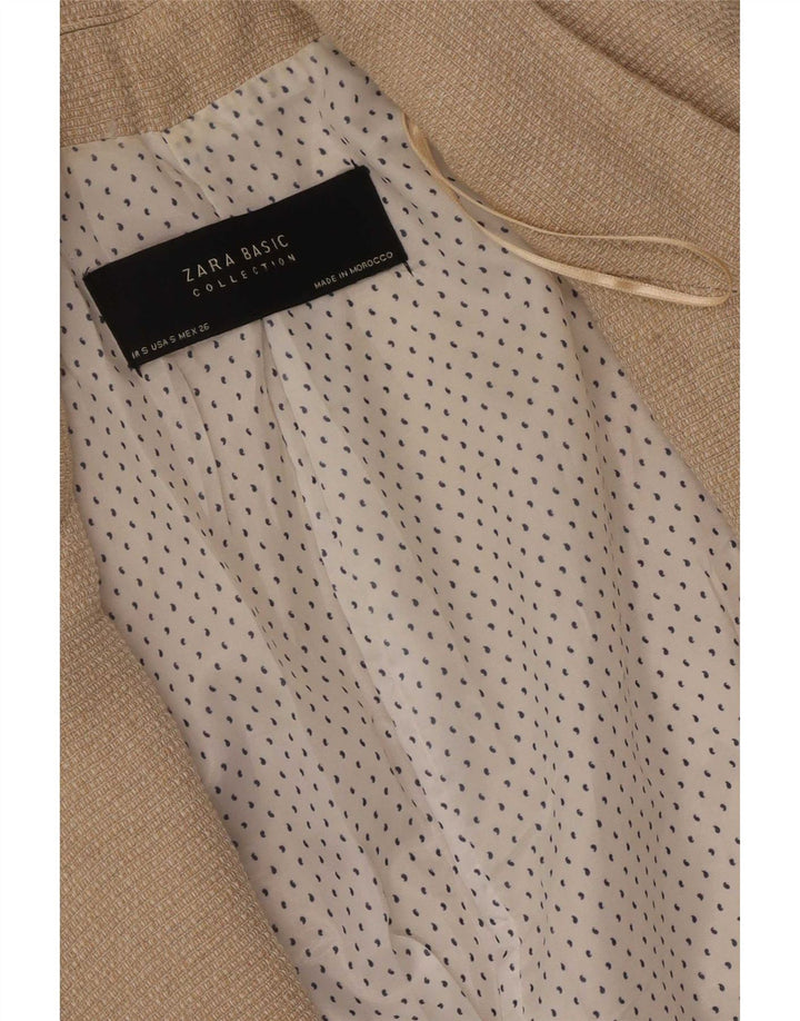 Zara Womens Open Oversized Blazer Jacket UK 10 Small Beige