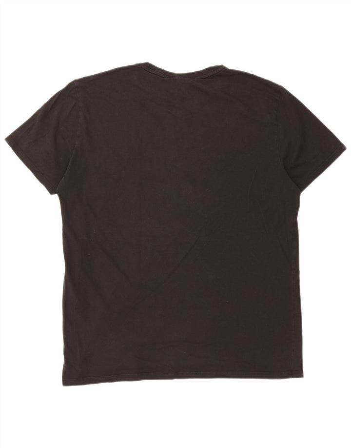 Lacoste Mens T-Shirt Top Medium Black Cotton