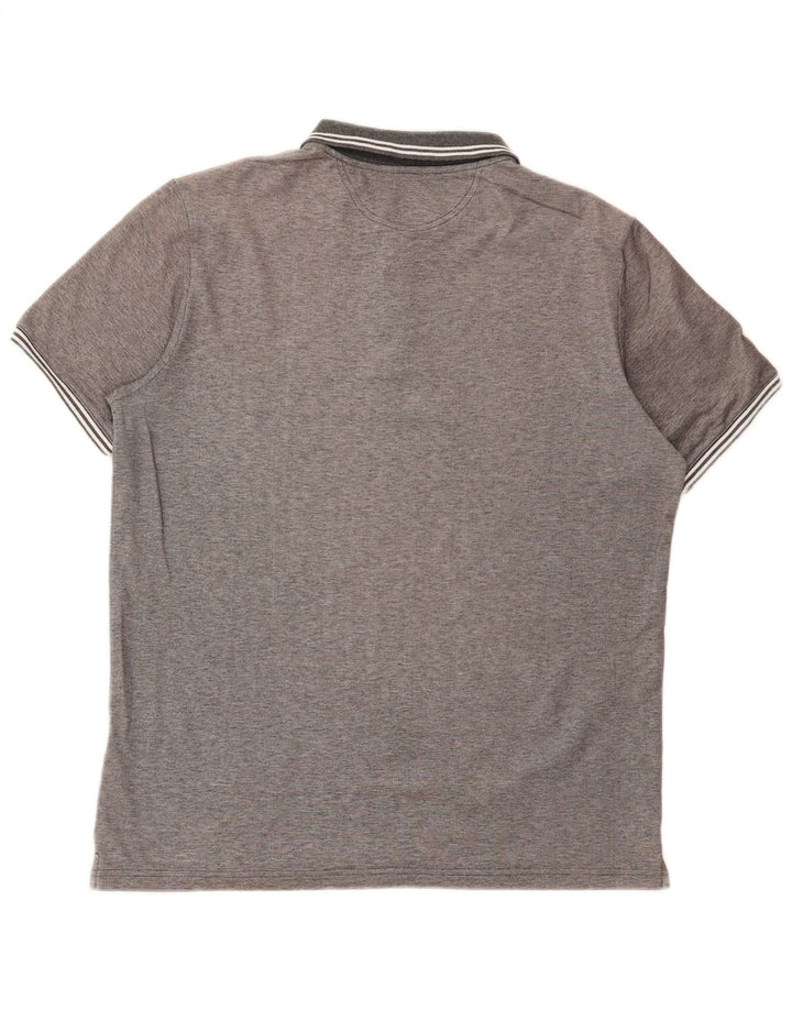 Champion Mens Easy Fit Polo Shirt Large Grey Striped