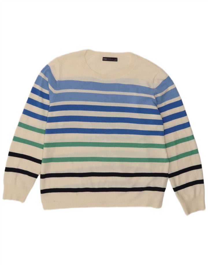 Marks & Spencer Womens Crew Neck Jumper Sweater UK 16 Large Multicoloured