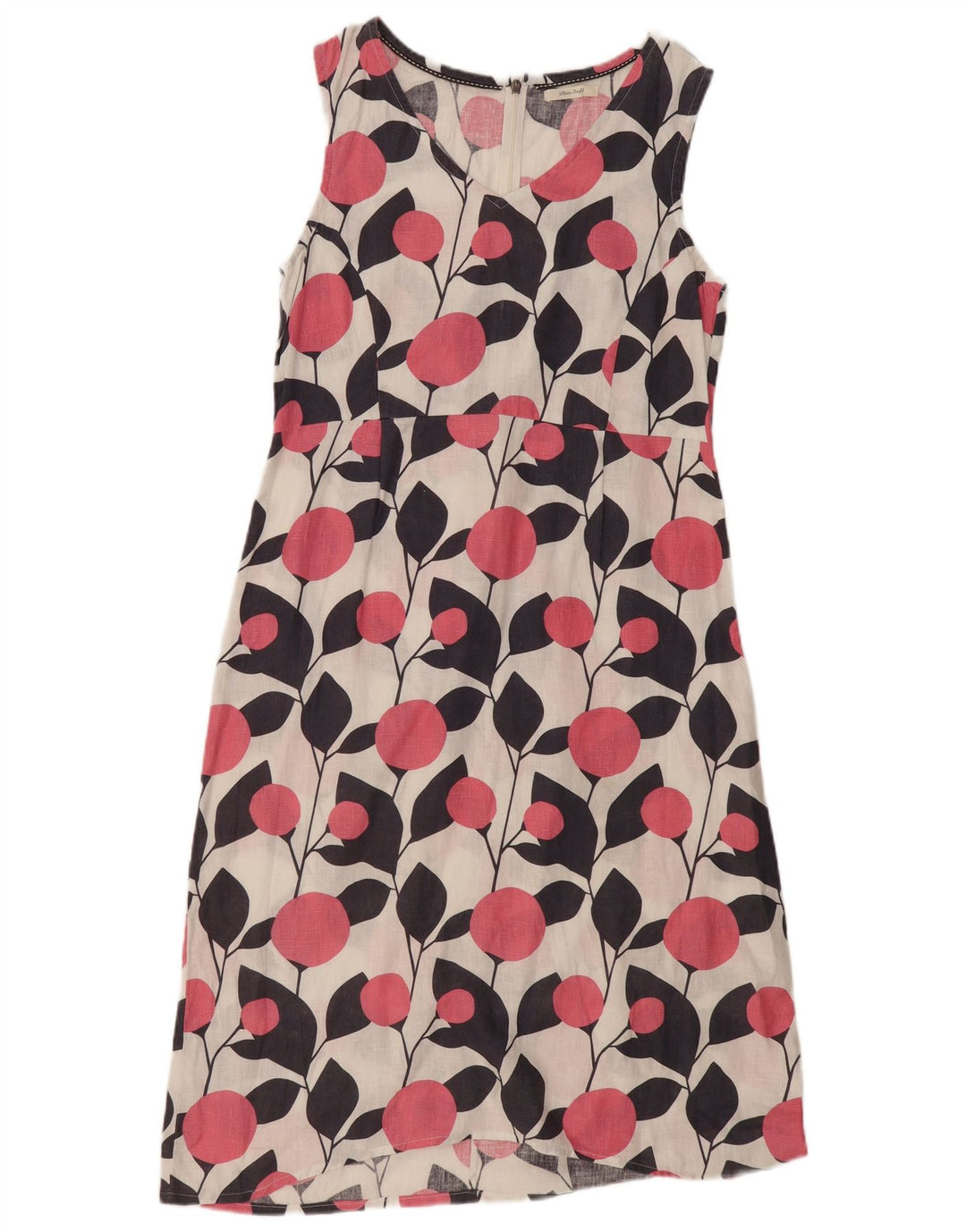 White Stuff Womens Sleeveless Shift Dress UK 12 Medium White Floral