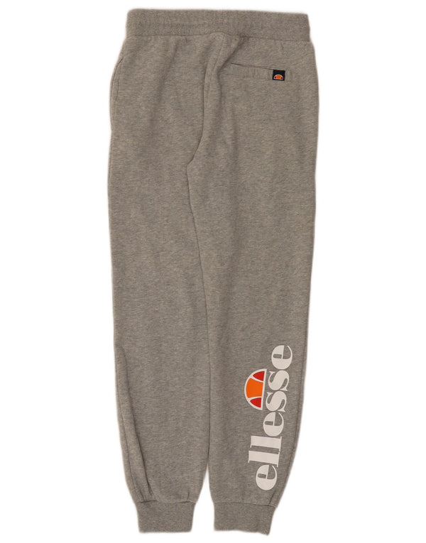 Ellesse Boys Graphic Tracksuit Trousers Joggers 12-13 Years Grey Cotton