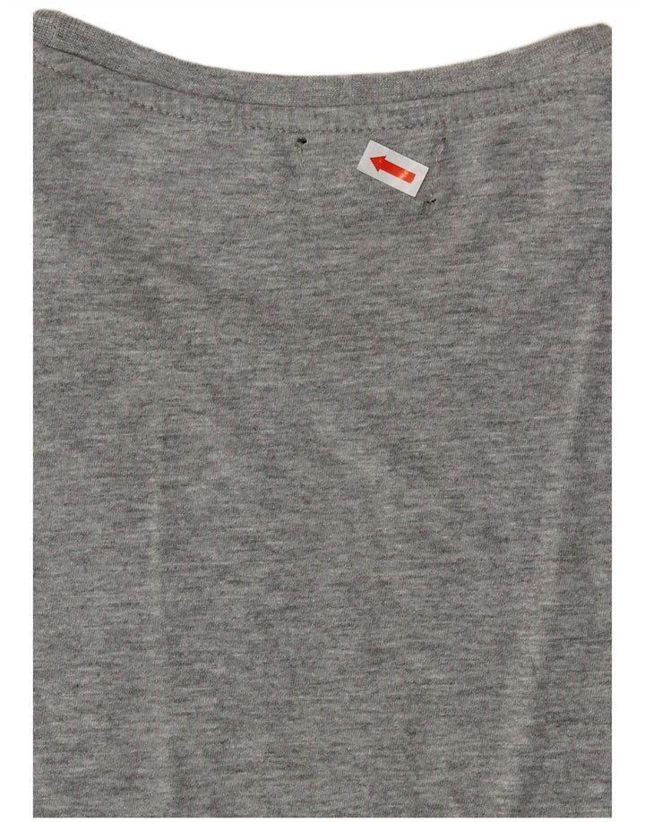 KAPPA Womens Graphic T-Shirt Top UK 18 XL Grey Cotton
