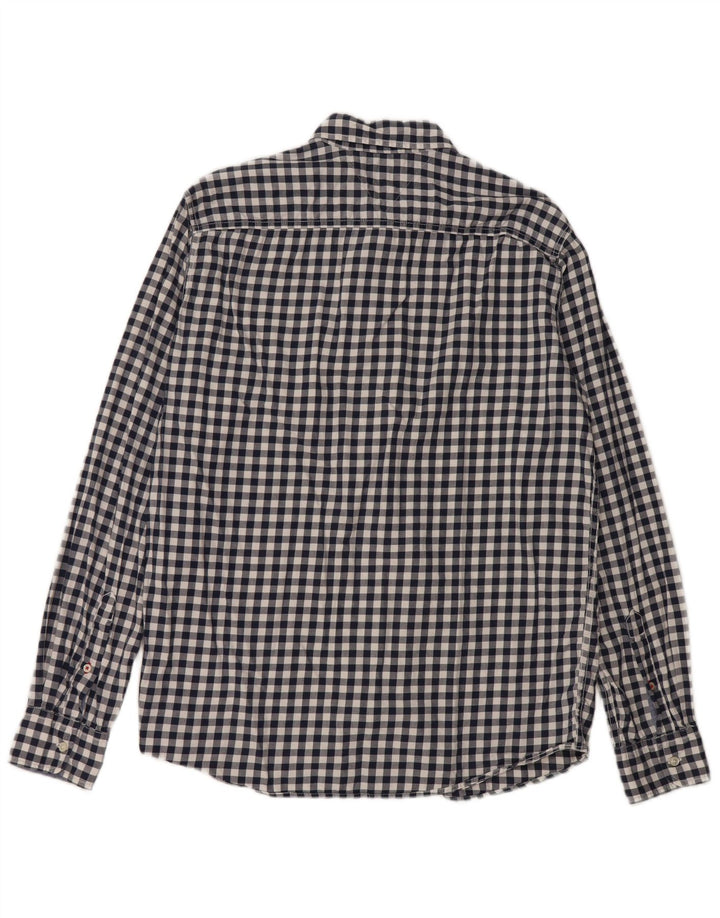 TOMMY HILFIGER Mens Vintage Fit Flannel Shirt Medium Black Gingham