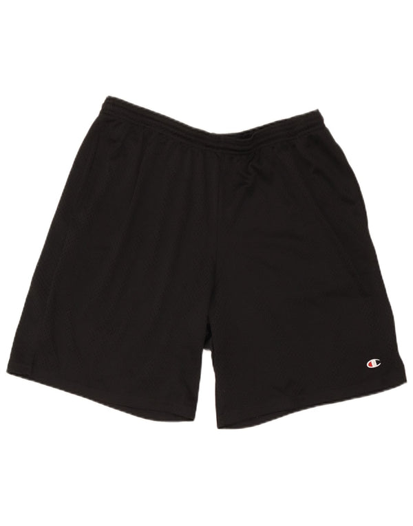 Champion Womens Sport Shorts UK 14 Large  Black