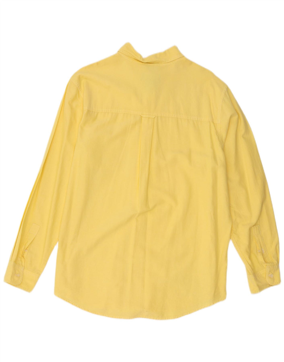 Chaps Mens Shirt Large Yellow Cotton