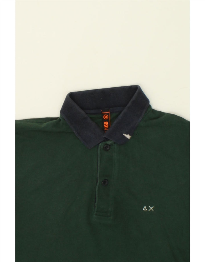 SUN68 Mens Polo Shirt Medium Green Cotton Vintage Sun68 and Second-Hand Sun68 from Messina Hembry 