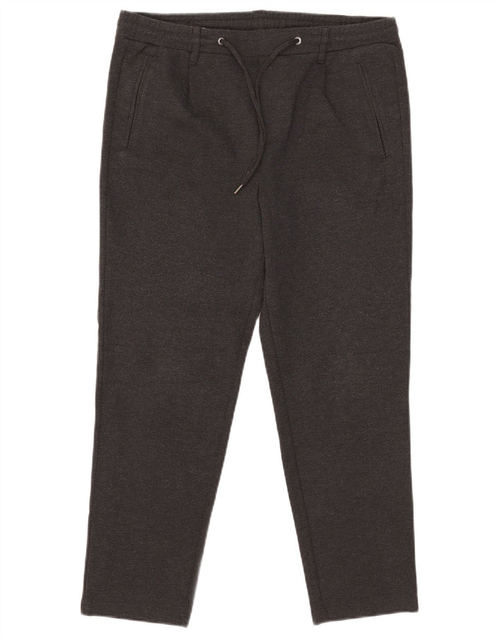 Jack & Jones Mens Cropped Trousers W31 L24 Grey Polyester