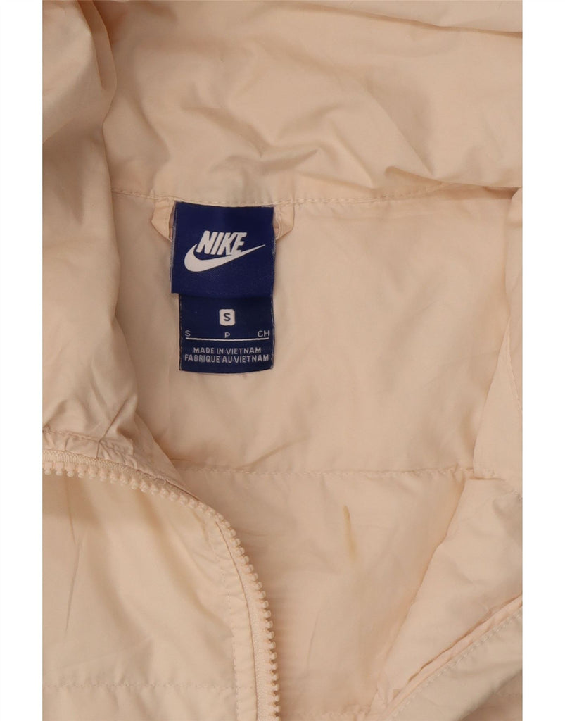 NIKE Womens Padded Gilet UK 10 Small Beige Polyester Vintage Nike and Second-Hand Nike from Messina Hembry 