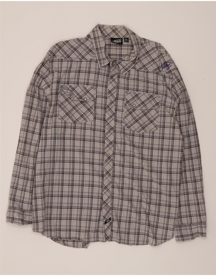 Vans Mens Shirt 2XL Grey Check Cotton