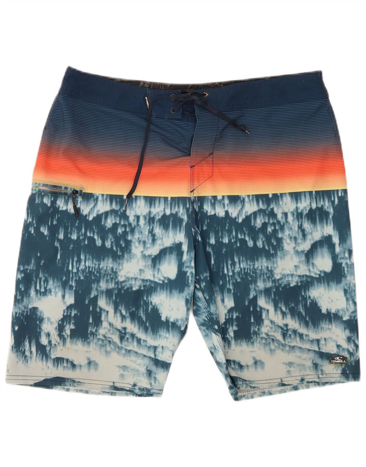 O'Neill Mens Swimming Shorts Medium  Blue Colourblock Polyester