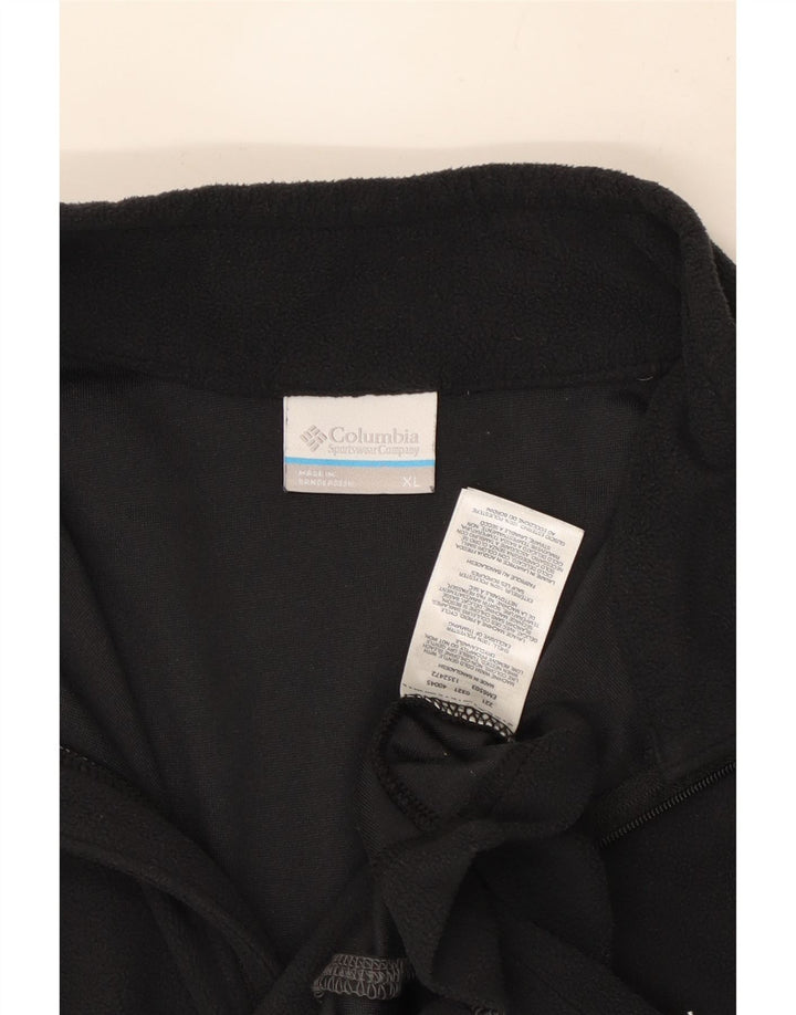 Columbia Mens Zip Neck Fleece Jumper XL Grey Polyester