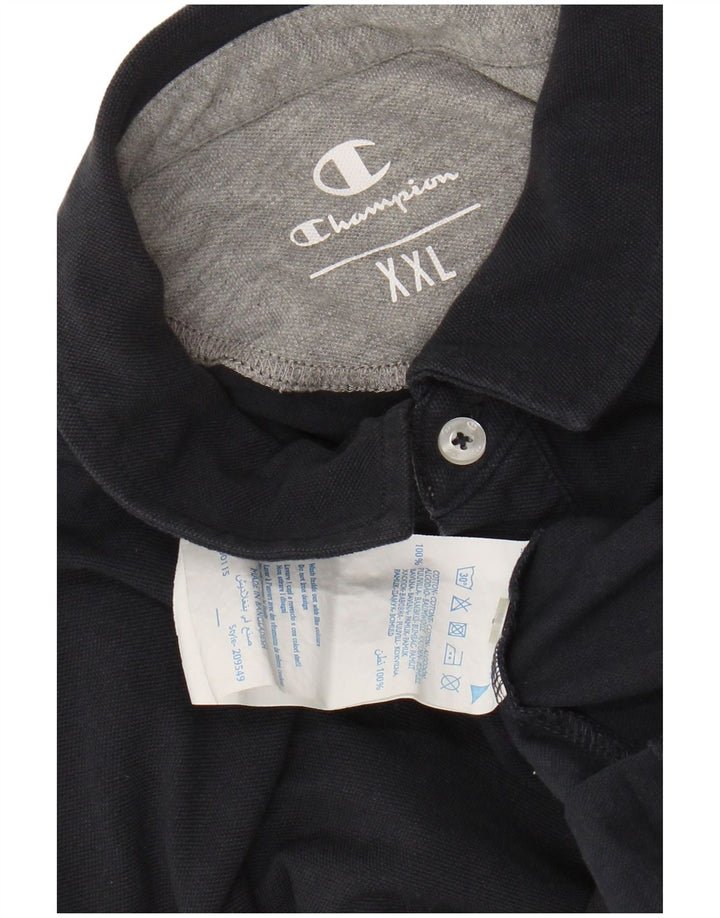 Champion Mens Polo Shirt 2XL Navy Blue Cotton