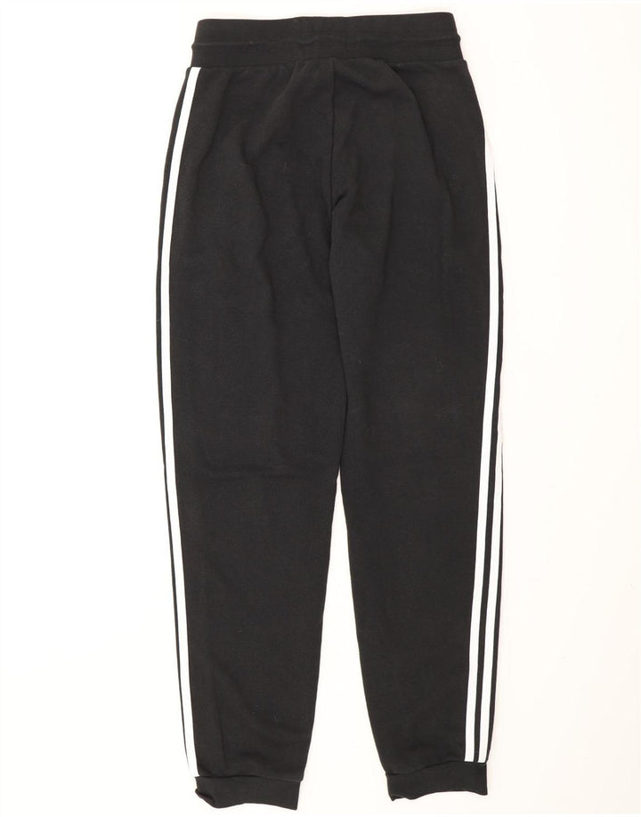 ADIDAS Womens Tracksuit Trousers Joggers UK 10 Small  Black Cotton