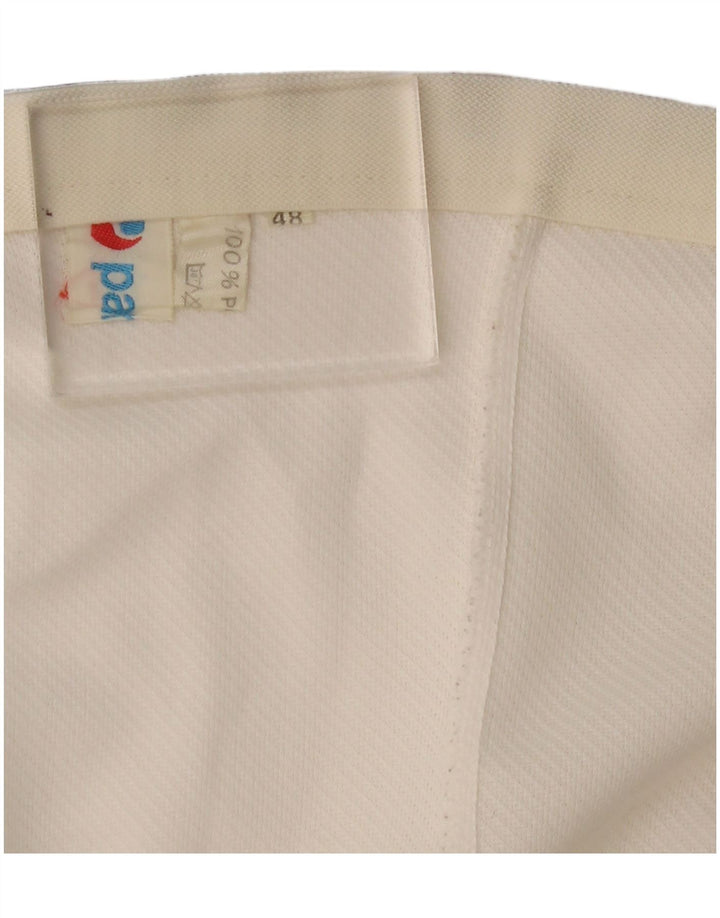 PANATTA Womens Tennis Skirt IT 48 XL  White Striped Polyester