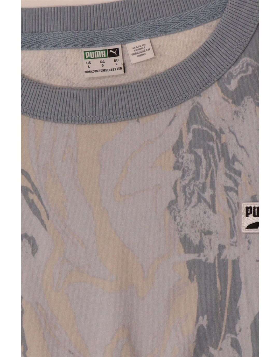 PUMA Womens Abstract Pattern A-Line Dress UK 16 Large Grey Colourblock