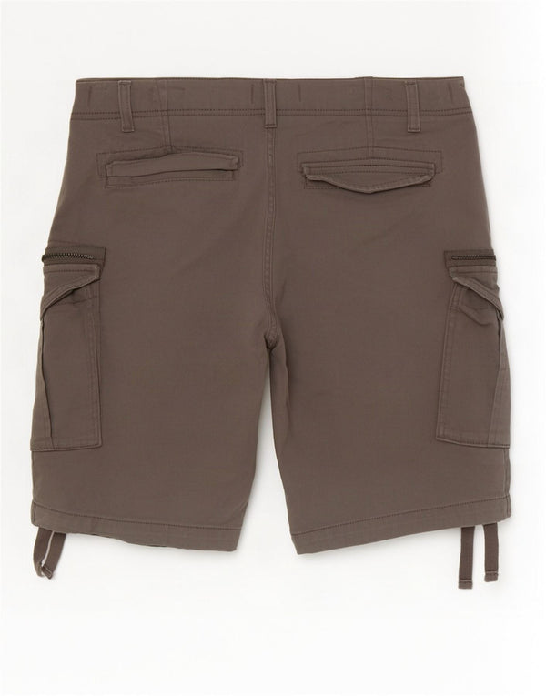Jack & Jones Mens Comfort Fit Cargo Shorts Small W29 Grey Cotton