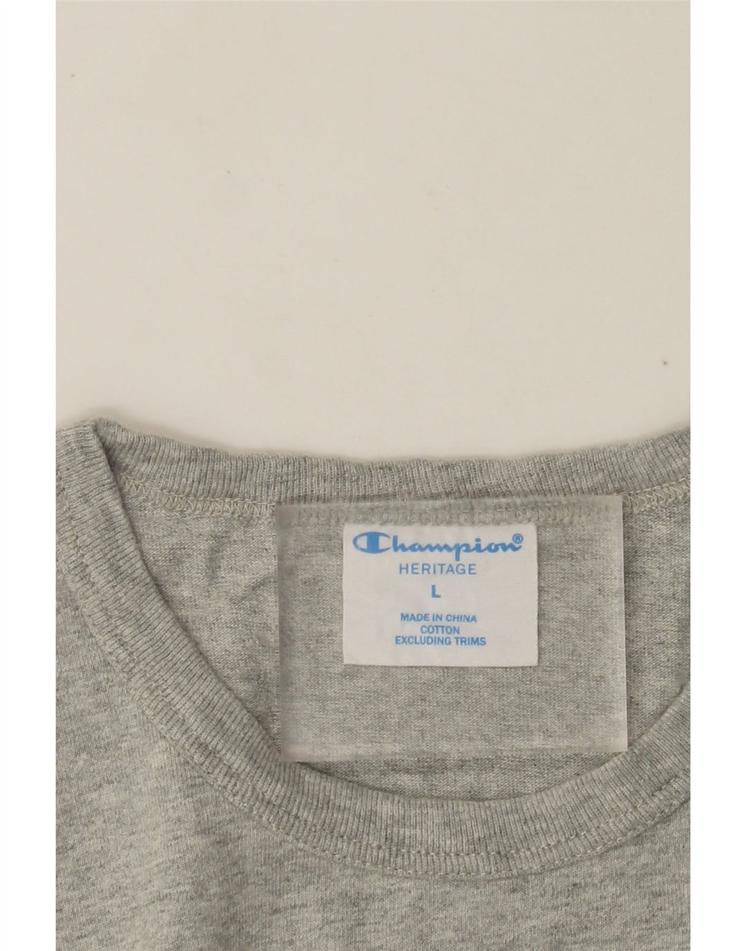 CHAMPION Mens Heritage T-Shirt Top Large Grey Flecked Cotton