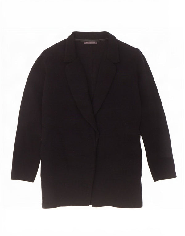 Marks & Spencer Womens Open Overcoat UK 18 XL Navy Blue Polyester