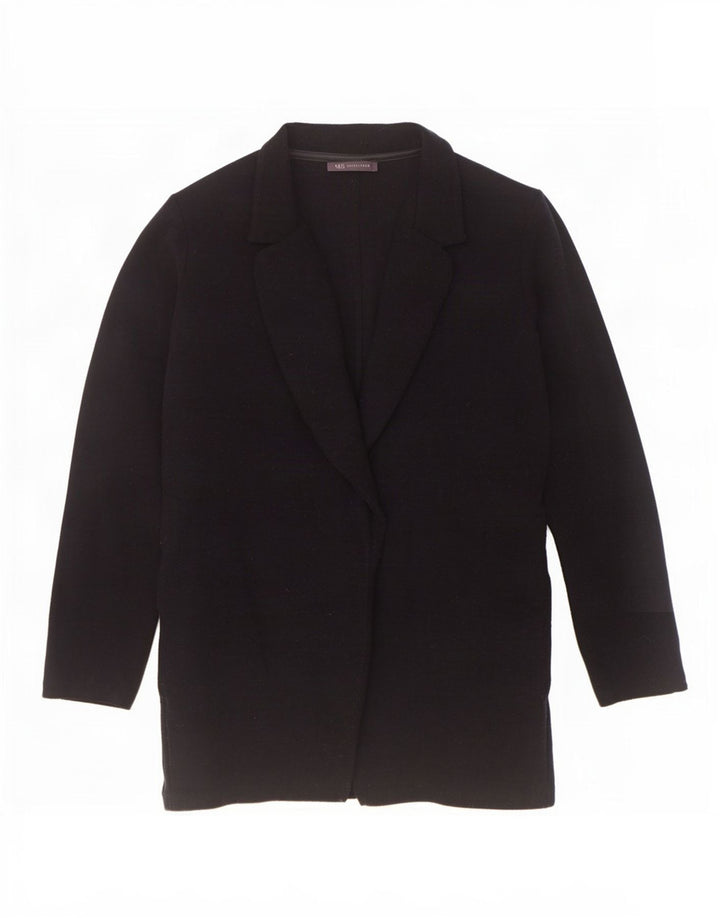 Marks & Spencer Womens Open Overcoat UK 18 XL Navy Blue Polyester