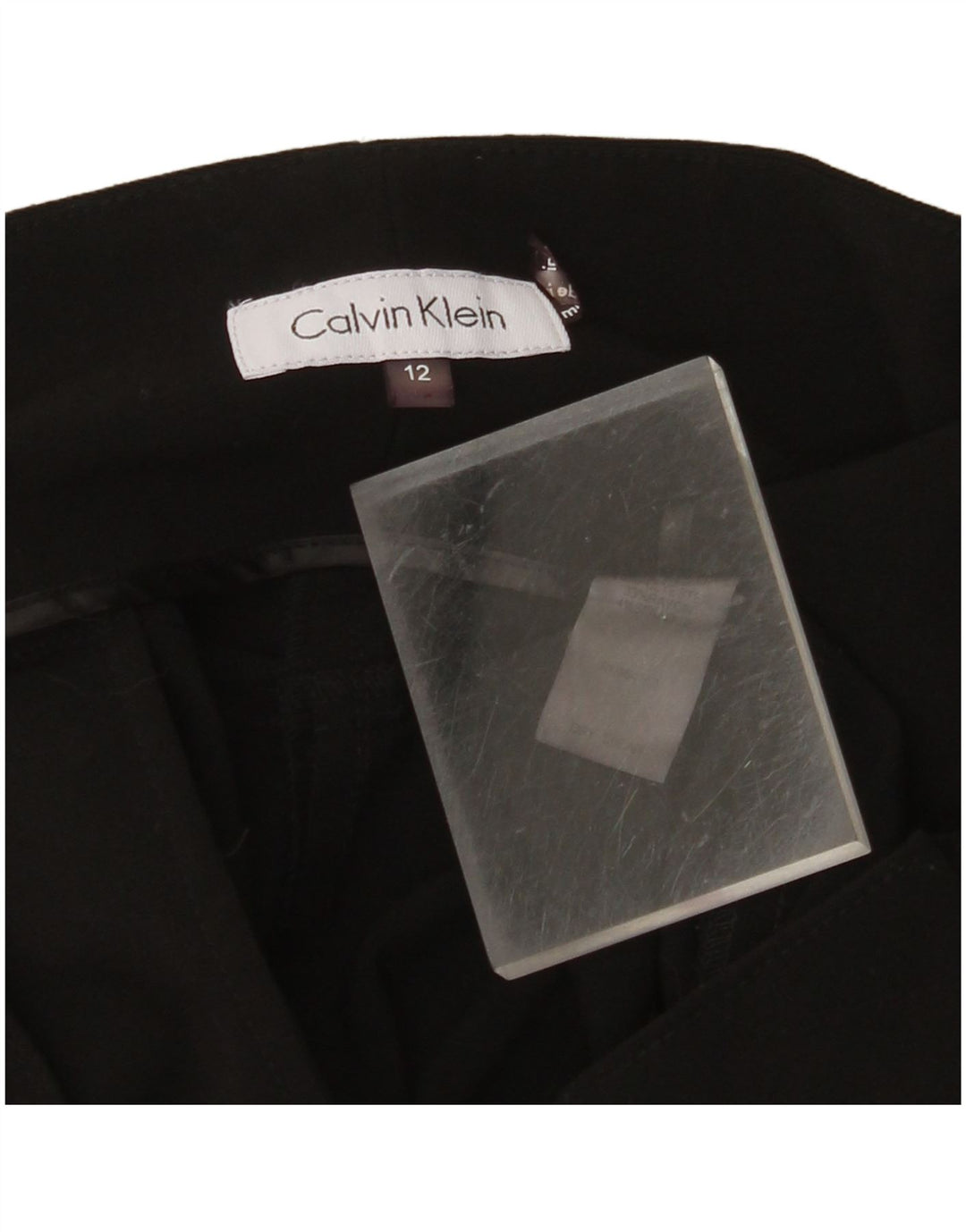 CALVIN KLEIN Womens Straight Cropped Trousers US 12 Large W36 L26 Black