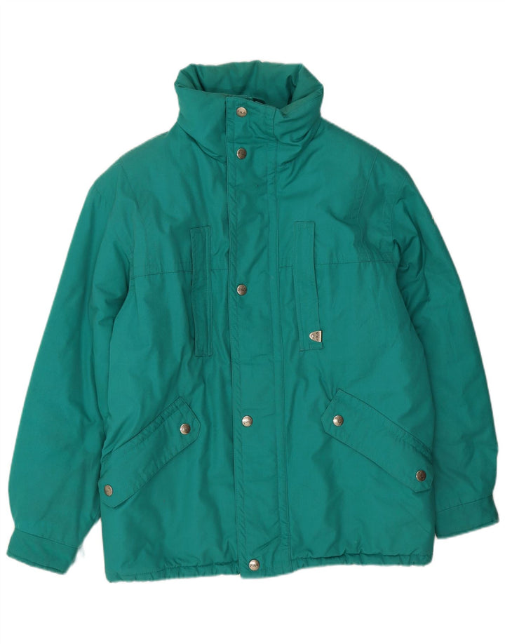 Fila Mens Hooded Padded Jacket IT 46 Small Green Polyester