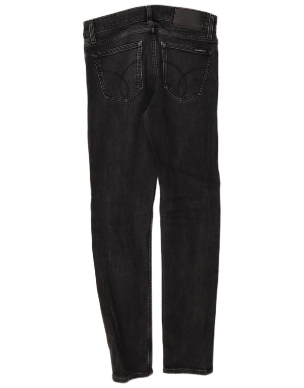 Calvin Klein Mens Skinny Jeans W28 L32 Black Cotton