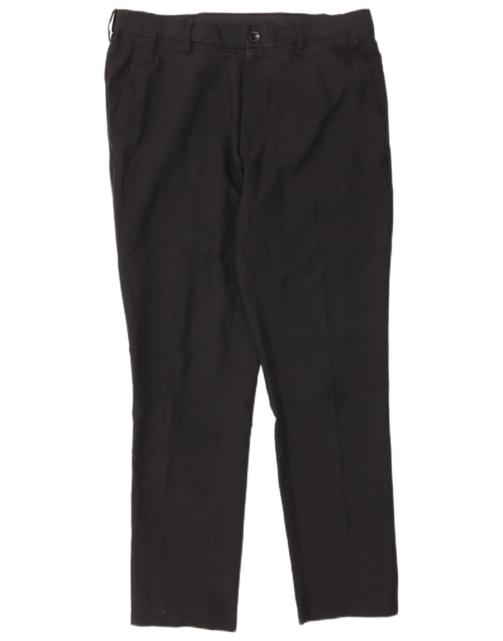 Marks & Spencer Mens Slim Fit Chino Trousers W32 L29 Black Polyester