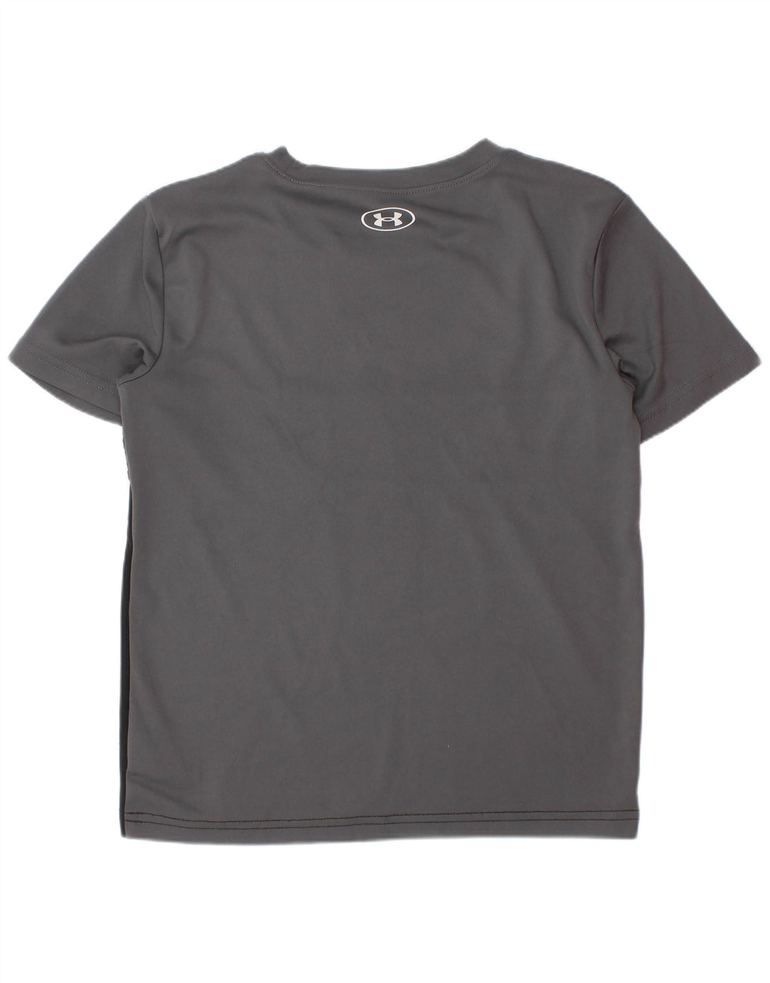 UNDER ARMOUR Boys Graphic T-Shirt Top 6-7 Years Grey Colourblock Polyester