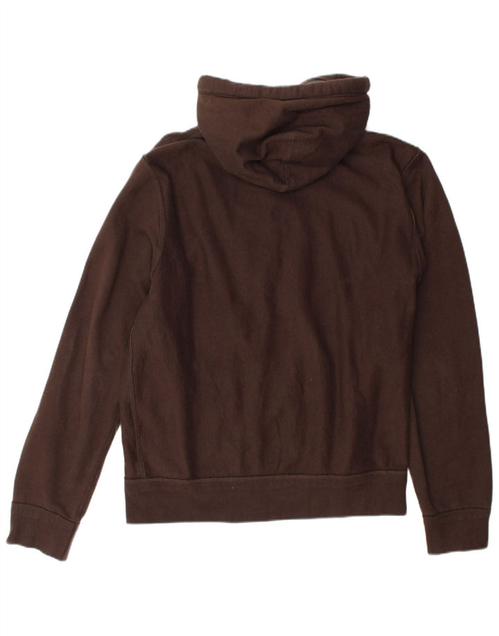 Zara Mens Graphic Zip Hoodie Sweater EU 40 Medium Brown