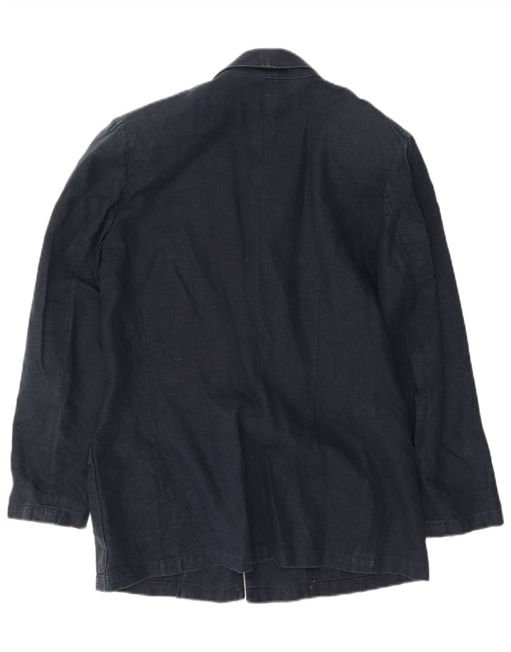 Luisa Spagnoli Womens 1 Button Blazer Jacket UK 10 Small Navy Blue