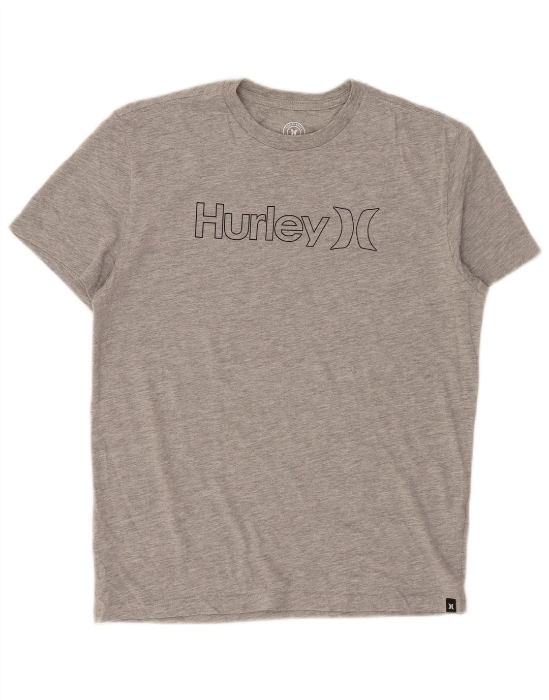 HURLEY Boys Graphic T-Shirt Top 12-13 Years Large Grey Flecked Cotton