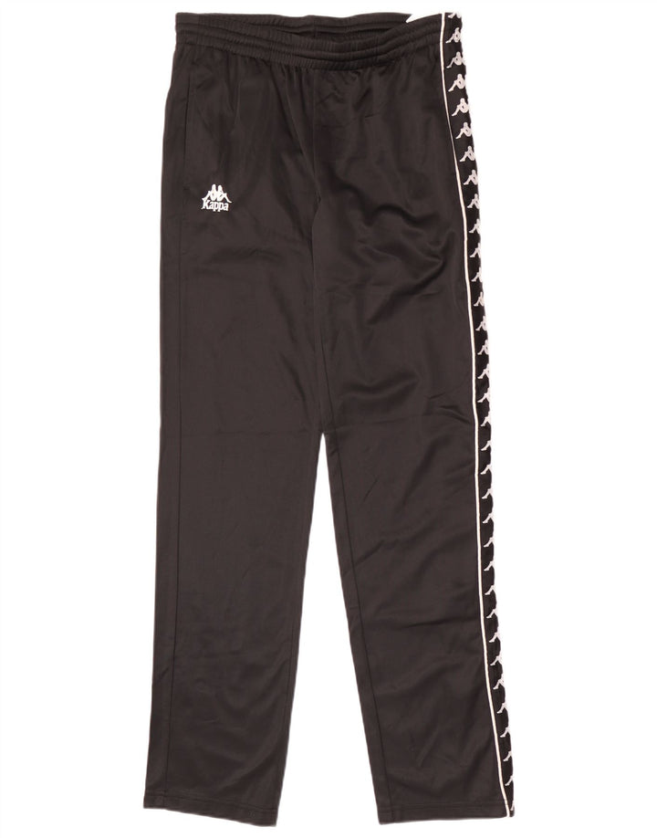 Kappa Mens Graphic Tracksuit Trousers Medium Black Polyester