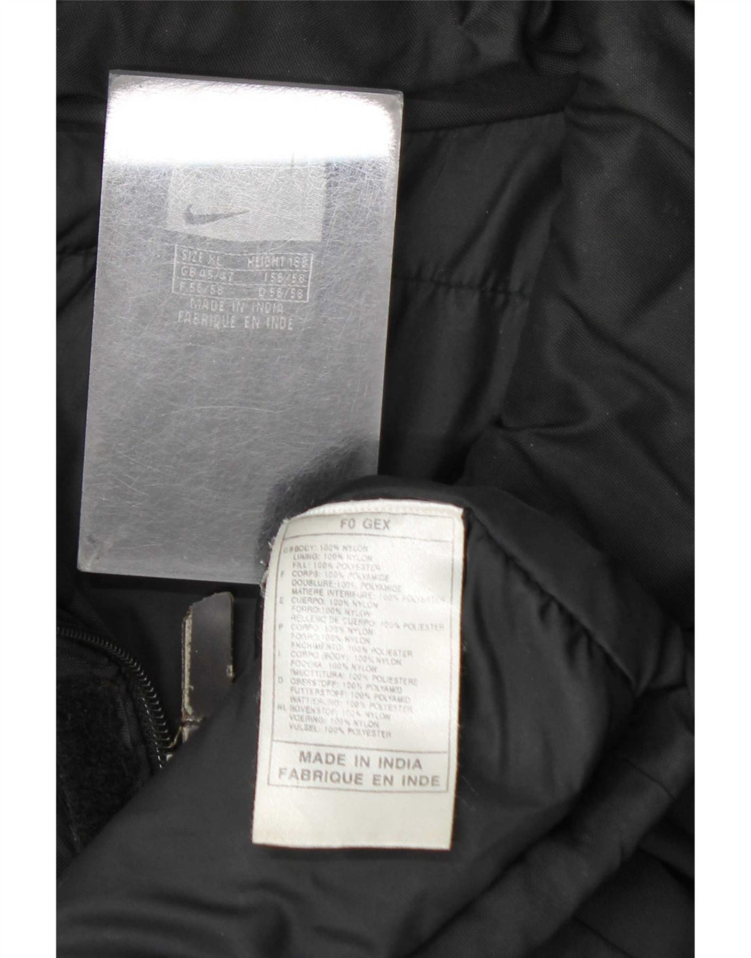 Nike Mens Windbreaker Jacket UK 45/47 XL Black Nylon