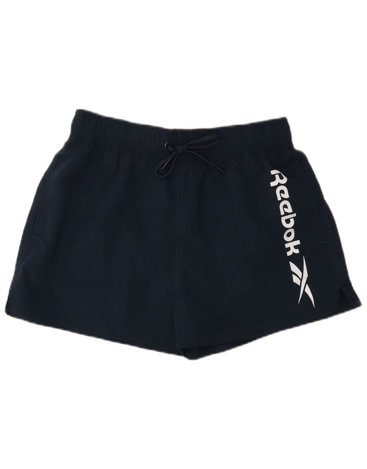 Reebok Mens Graphic Swimwear Small  Navy Blue Polyester