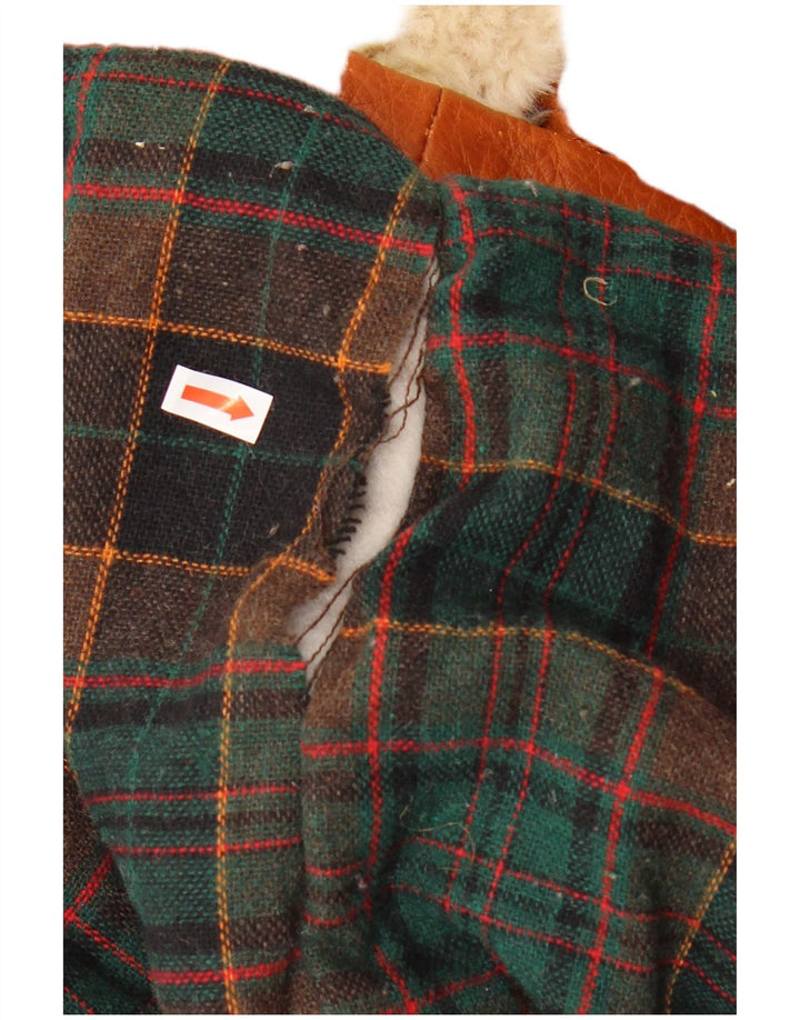 WINCHESTER Mens Leather Jacket IT 48 Medium Brown Leather