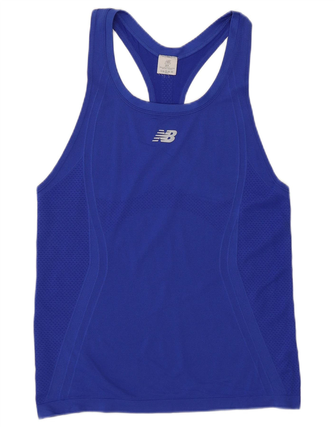 NEW BALANCE Womens Vest Top UK 12 Medium Blue Nylon