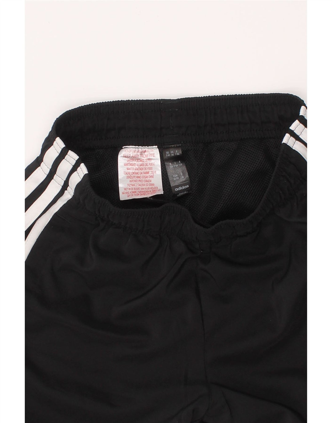ADIDAS Boys Sport Shorts 7-8 Years  Black Polyester