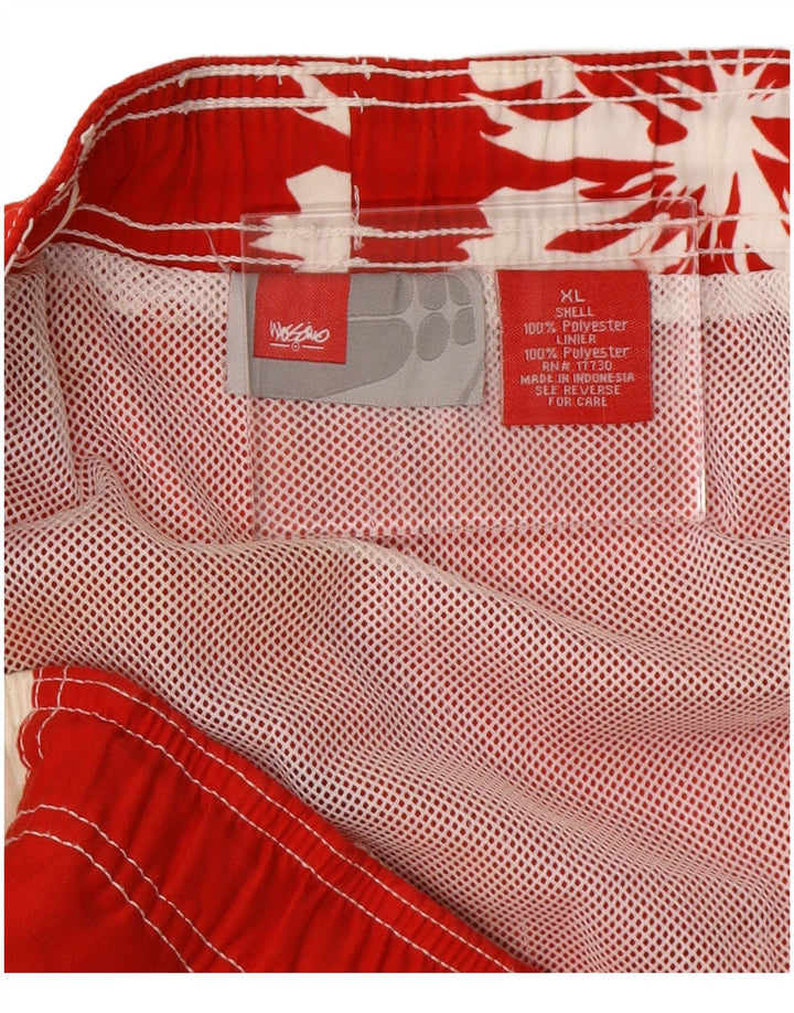 MOSSIMO Mens Swimming Shorts XL Red Colourblock Polyester