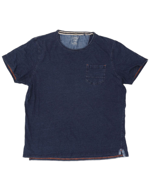 Fat Face Mens Indigo T-Shirt Top 2XL Navy Blue Cotton