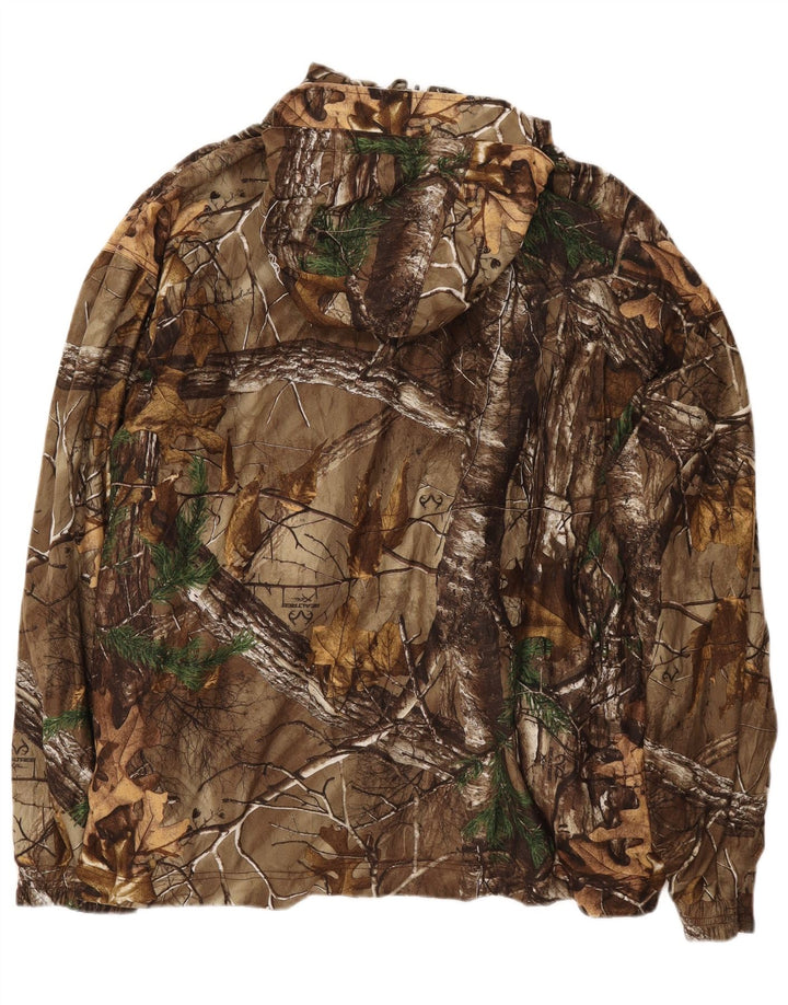 Gamehide Mens Hooded Bomber Jacket UK 44 2XL Brown Camouflage Polyester