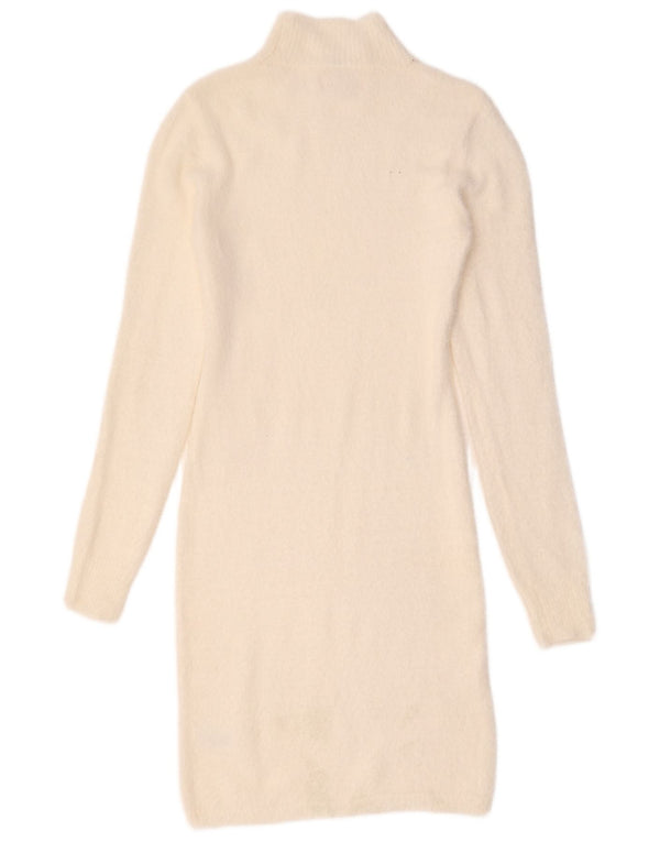 Jessica Simpson Womens Long Sleeve Jumper Dress UK 10 Small White Nylon