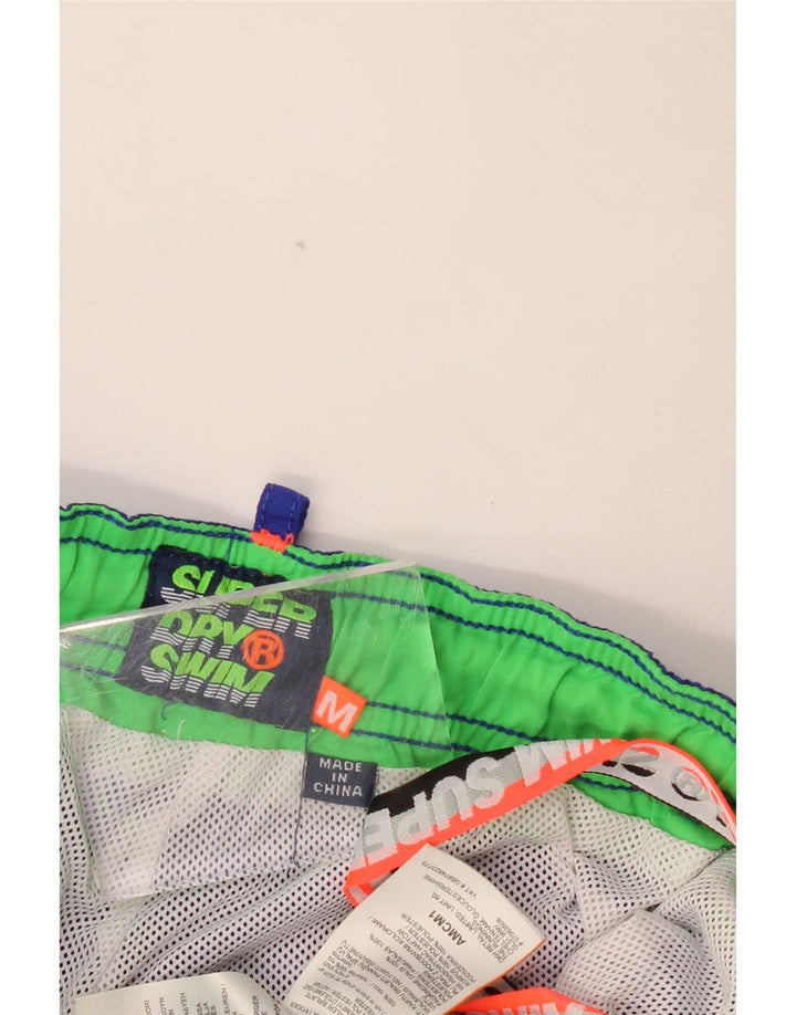 SUPERDRY Mens Graphic Swimming Shorts Medium  Blue Polyester