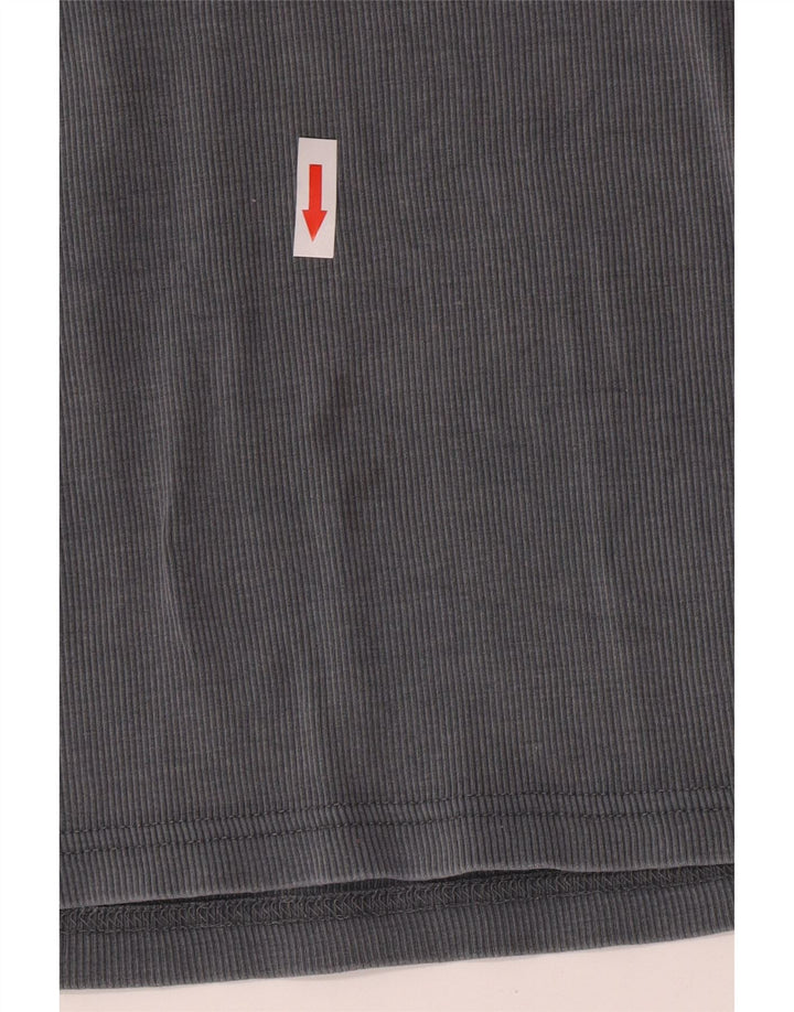 Zara Womens Top Long Sleeve UK 12 Medium Grey Cotton