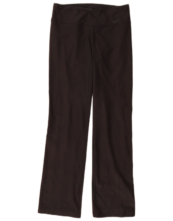 Nike Womens Dri Fit Tracksuit Trousers UK 14 Medium  Black Polyester