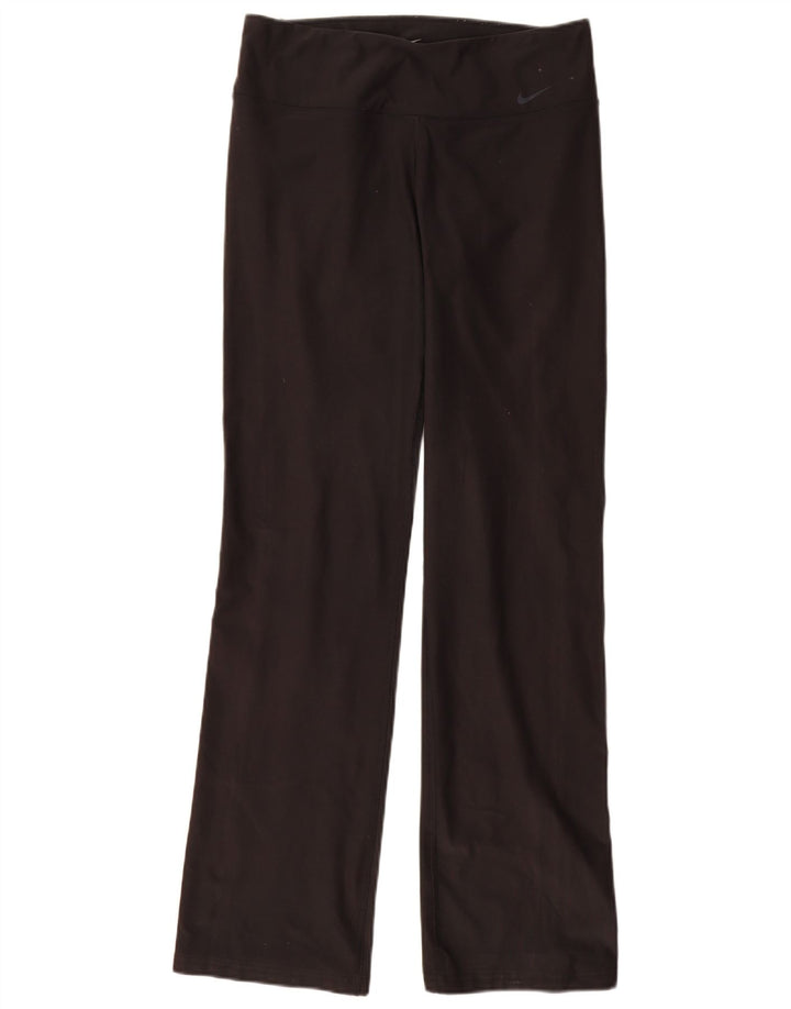 Nike Womens Dri Fit Tracksuit Trousers UK 14 Medium  Black Polyester
