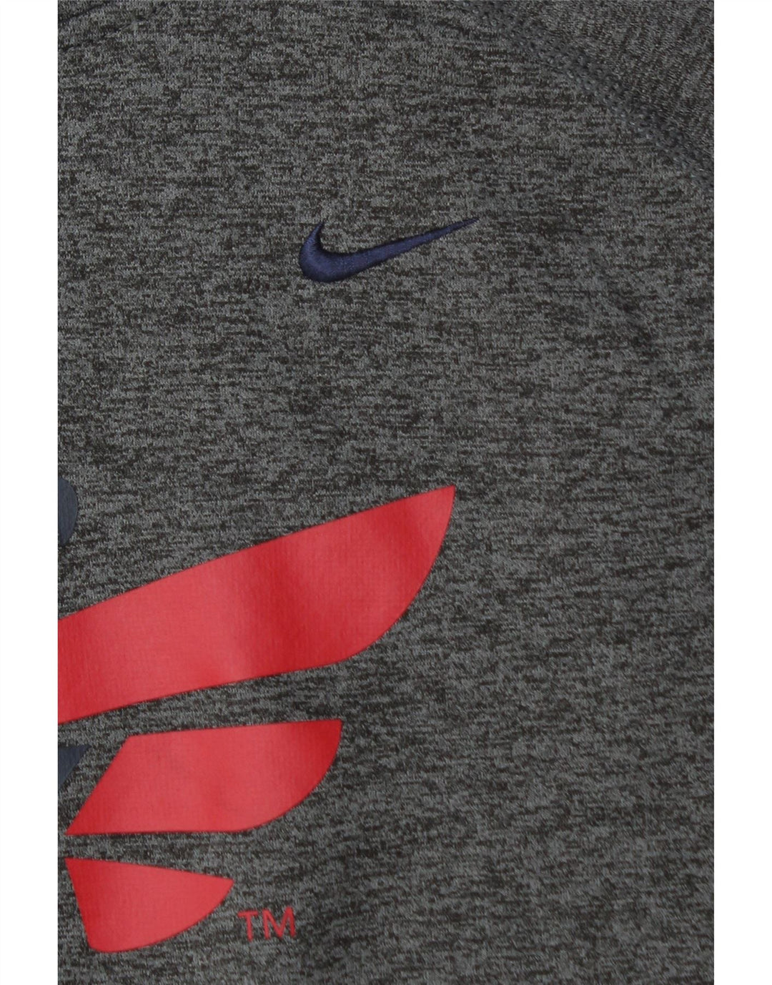 NIKE Mens Graphic Hoodie Jumper Large Grey Polyester