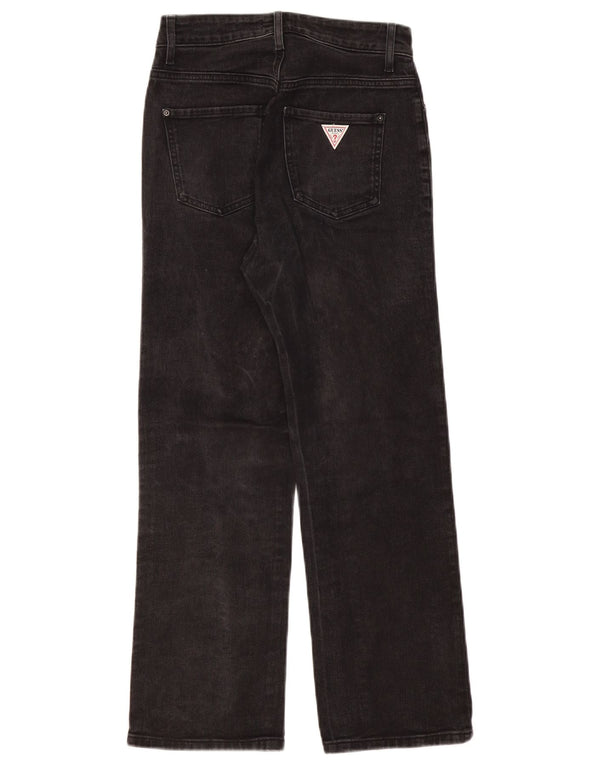 GUESS Womens High Rise Straight Jeans W26 L26 Black