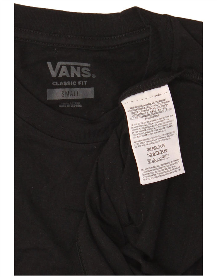 VANS Mens Graphic T-Shirt Top Small Black Cotton